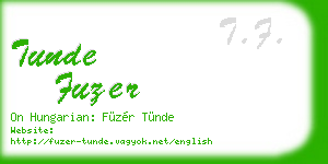 tunde fuzer business card